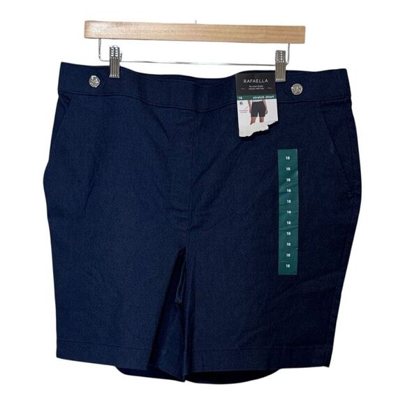 Rafaella bundle 2 shorts black and blue stretch shorts Bermuda size 18 NWT - Picture 6 of 10